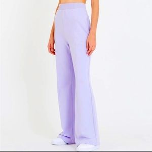 Herve Leger Lilac Cotton Terry Sweatpants. Size XL $175